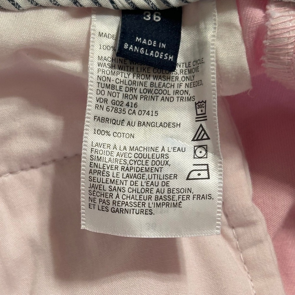 Nautica Mens Deck Shorts Pink 100% Cotton Flat Front Chino Shorts Size 36 - Picture 9 of 13